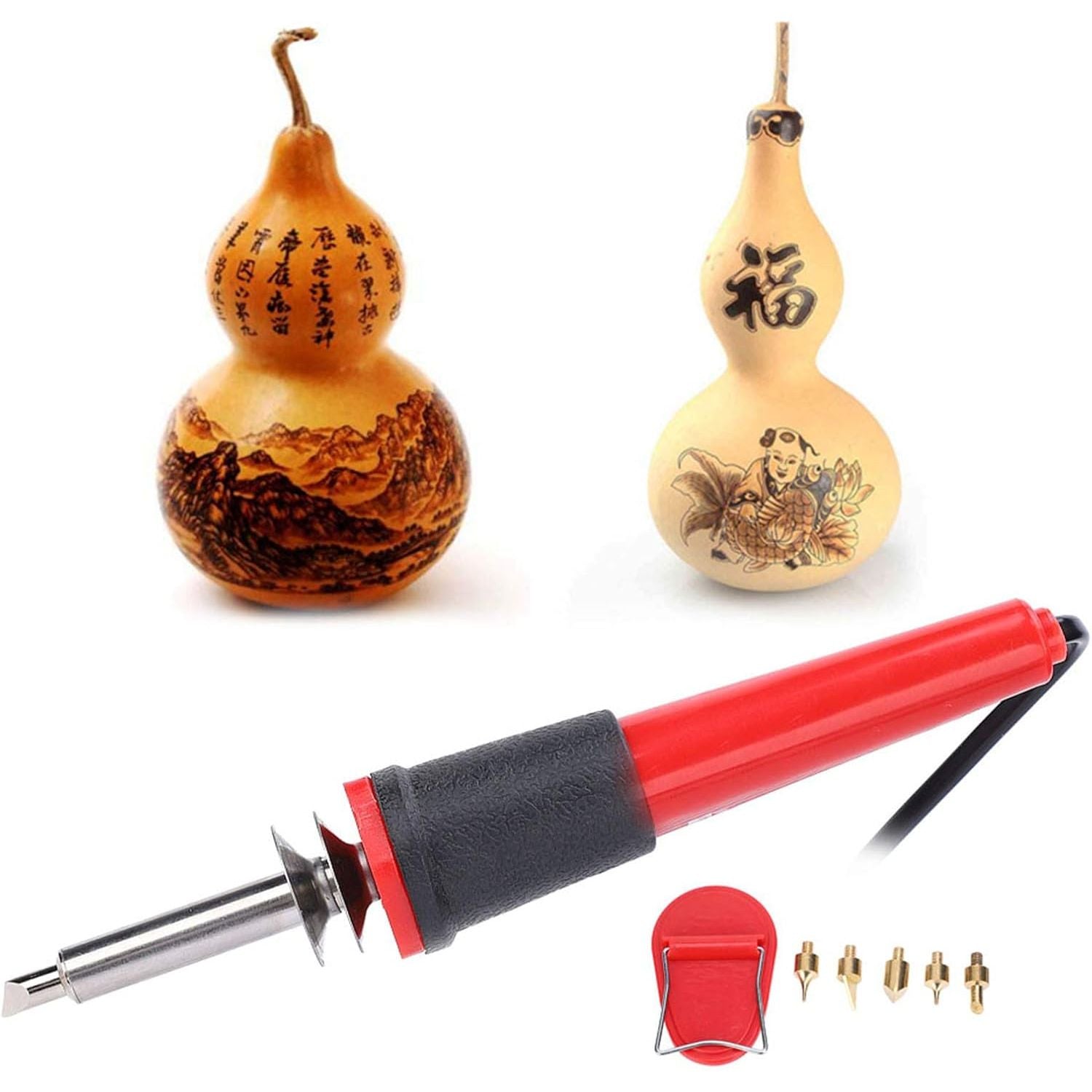 ILC Wood Burning & Soldering Pen 220V-240V / 30W with 5 Heads Set ILC Wood Burning & Soldering Pen 220V-240V / 30W with 5 Heads Set