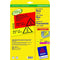 Zweckform High Visibility Neon Labels A4 - Pack of 25 Sheets