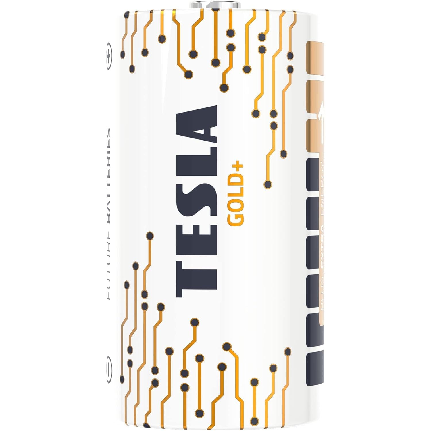 NEW TESLA Future Batteries Gold+ Alkaline D - Pack of 2 NEW TESLA Future Batteries Gold+ Alkaline D - Pack of 2