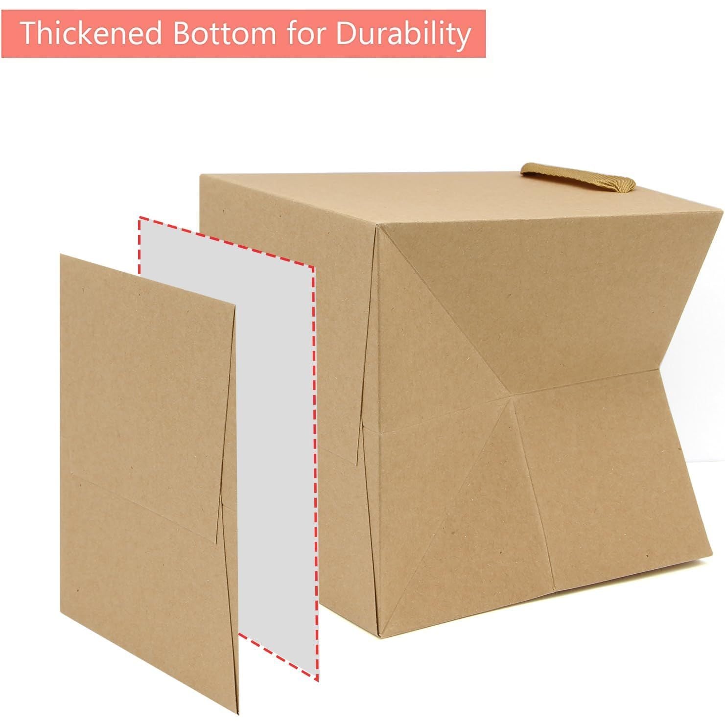 ILC Kraft Paper Gift Bag Large Square Bottom with Handles 40x40x40cm ILC Kraft Paper Gift Bag Large Square Bottom with Handles 40x40x40cm