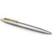 NEW Parker Jotter Stainless Steel with Golden Trim Ballpoint Pen