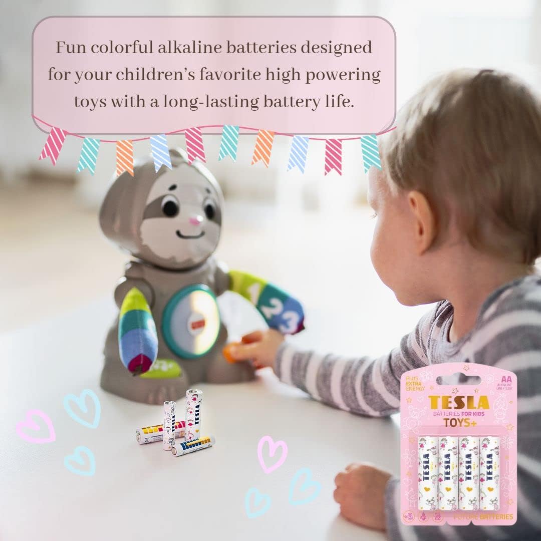 NEW TESLA Future Batteries Toys+ Batteries for Girls Alkaline AA - Pack of 4 NEW TESLA Future Batteries Toys+ Batteries for Girls Alkaline AA - Pack of 4
