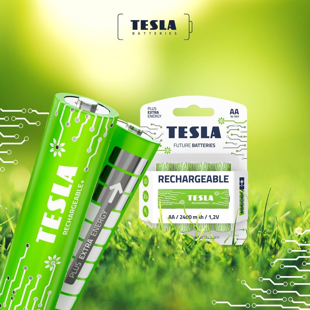 NEW TESLA Future Batteries Rechargable+ AA - Pack of 4 NEW TESLA Future Batteries Rechargable+ AA - Pack of 4