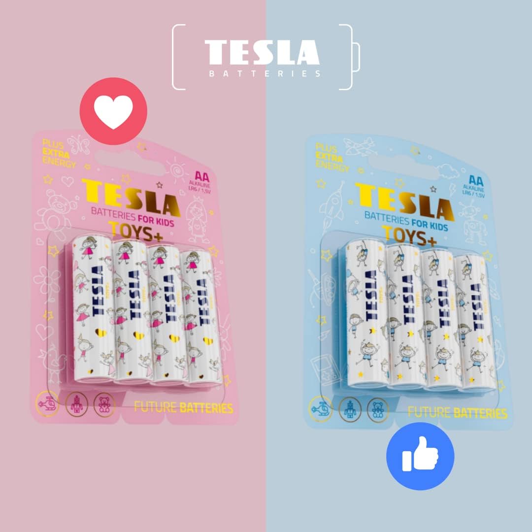 NEW TESLA Future Batteries Toys+ Batteries for Girls Alkaline AA - Pack of 4 NEW TESLA Future Batteries Toys+ Batteries for Girls Alkaline AA - Pack of 4