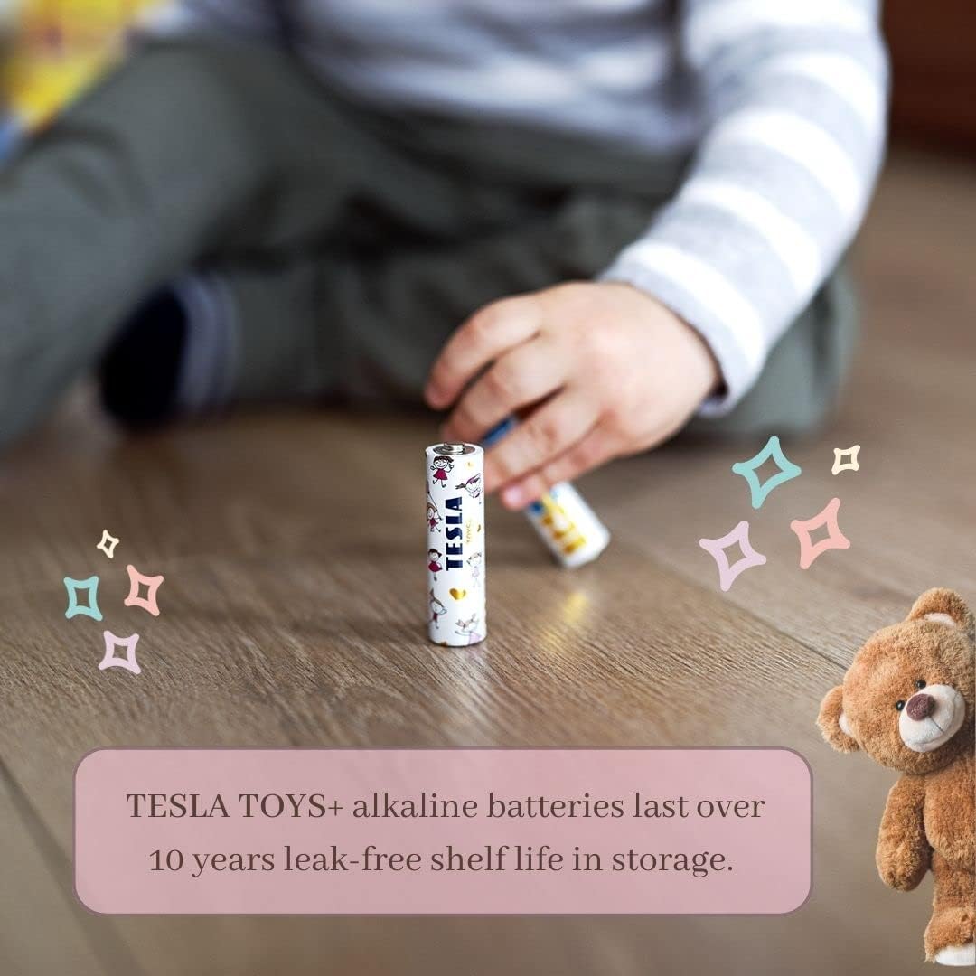 NEW TESLA Future Batteries Toys+ Batteries for Girls Alkaline AA - Pack of 4 NEW TESLA Future Batteries Toys+ Batteries for Girls Alkaline AA - Pack of 4