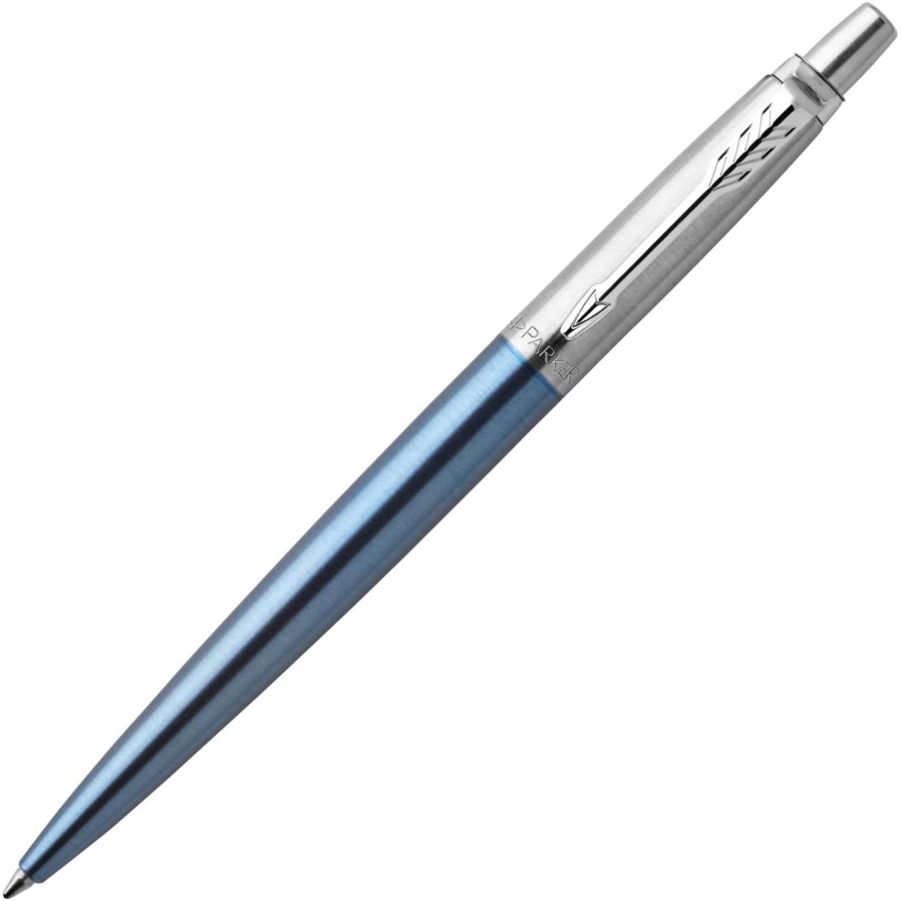 NEW Parker Jotter Premium Colored Stainless Steel Body CT Ballpoint Pen - Waterloo Blue
