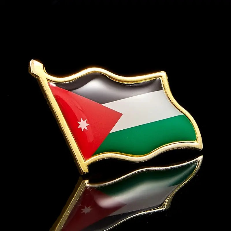 Hashemite Kingdom of Jordan Metal Flag Lapel Pin -  Pack of 1