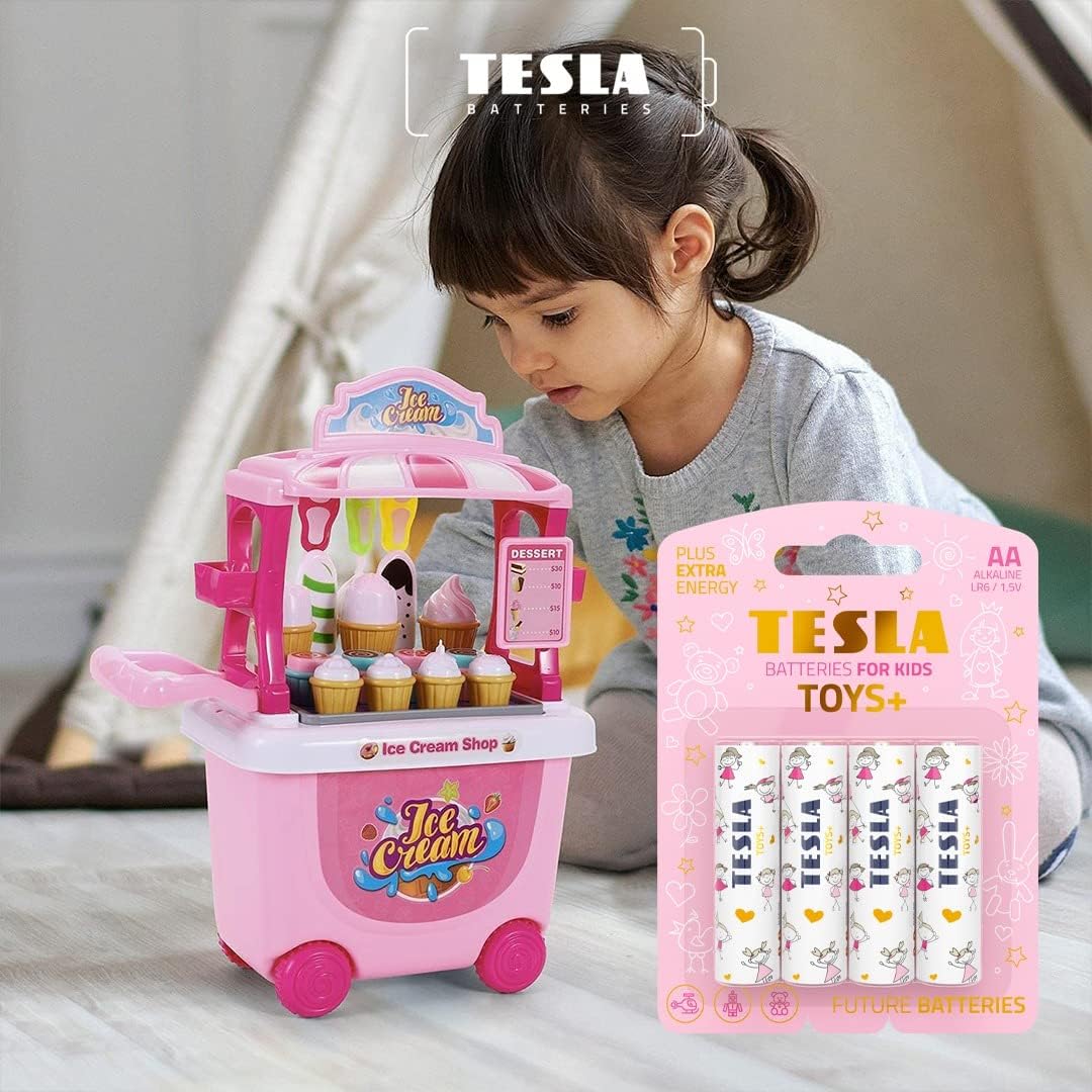 NEW TESLA Future Batteries Toys+ Batteries for Girls Alkaline AA - Pack of 4 NEW TESLA Future Batteries Toys+ Batteries for Girls Alkaline AA - Pack of 4