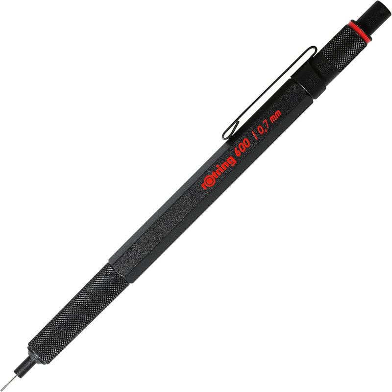 NEW Rotring 600 Metal Body Drafting Mechanical Pencil 07mm - Black