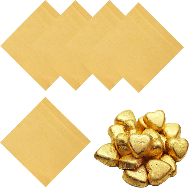 Foil Chocolate Candy Wrappers Colored Square 4"x4" - Pack of 100 Sheets