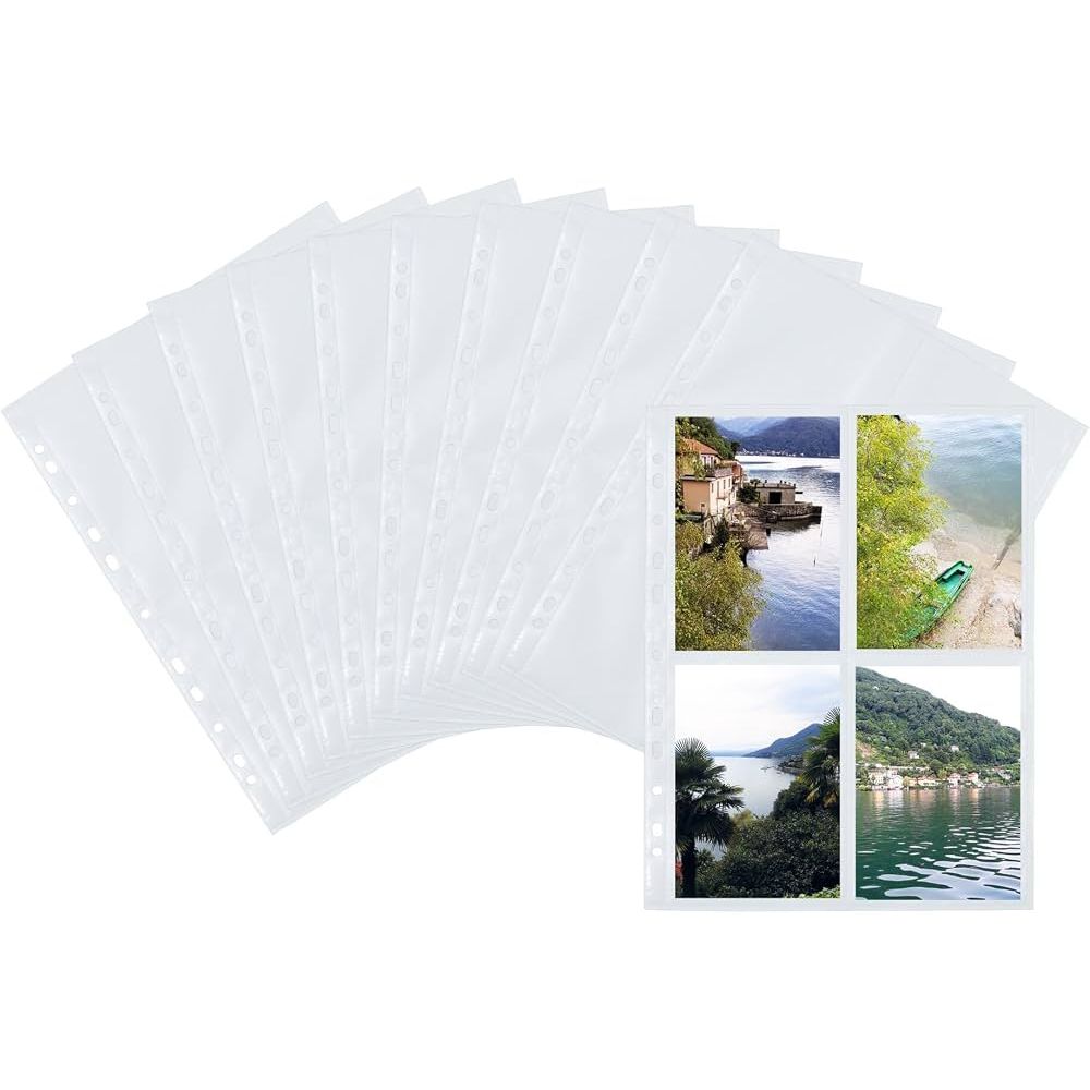 NEW Herma Photo Binder White 10x15cm Pockets 4/Sheet - Pack of 10 Sheets NEW Herma Photo Binder White 10x15cm Pockets 4/Sheet - Pack of 10 Sheets