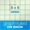 Ampad Engineer's Computation Graph Pad 5 Squares per Inch 8.5" x 11" Green - 50 Sheets