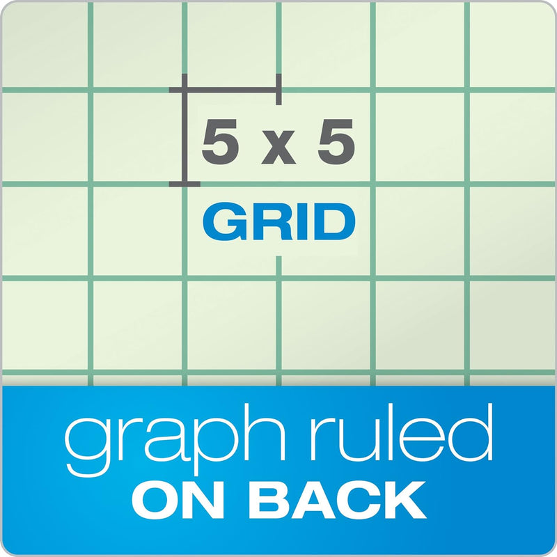 Ampad Engineer's Computation Graph Pad 5 Squares per Inch 8.5" x 11" Green - 50 Sheets