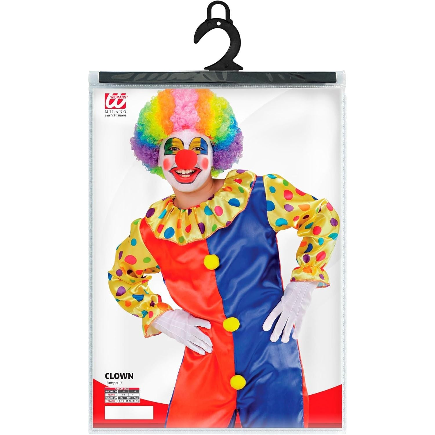 NEW W WIDMANN MILANO Party Fashion Kids Costume Clown NEW W WIDMANN MILANO Party Fashion Kids Costume Clown