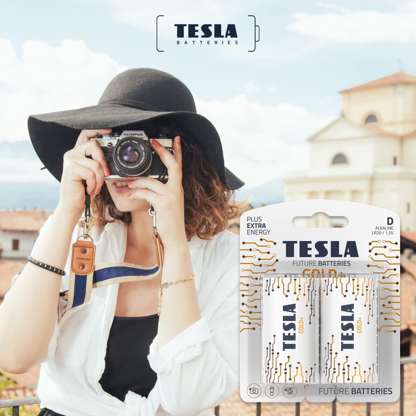 NEW TESLA Future Batteries Gold+ Alkaline D - Pack of 2 NEW TESLA Future Batteries Gold+ Alkaline D - Pack of 2