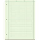 Ampad Engineer's Computation Graph Pad 5 Squares per Inch 8.5" x 11" Green - 50 Sheets