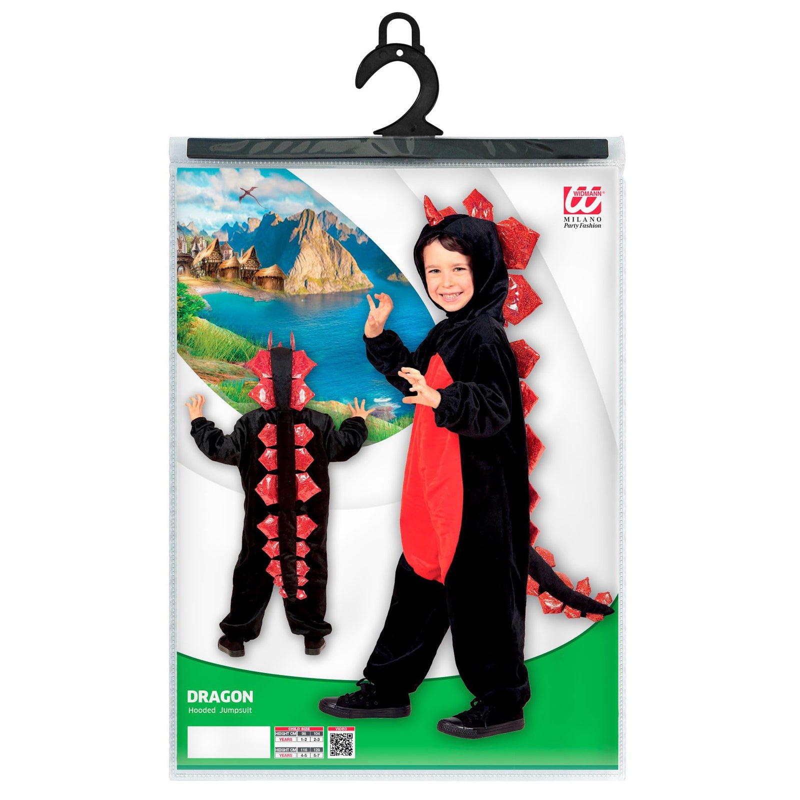 NEW W WIDMANN MILANO Party Fashion Kids Costume Dragon NEW W WIDMANN MILANO Party Fashion Kids Costume Dragon