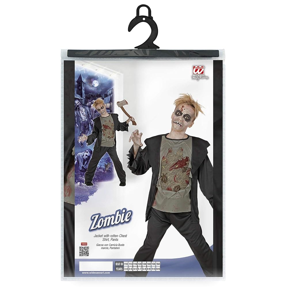 NEW W WIDMANN MILANO Party Fashion Kids Costume Zombie NEW W WIDMANN MILANO Party Fashion Kids Costume Zombie