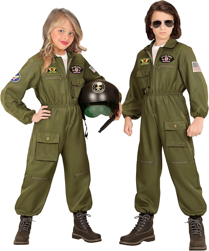 NEW W WIDMANN MILANO Party Fashion Kids Costume Fighter Jet Pilot