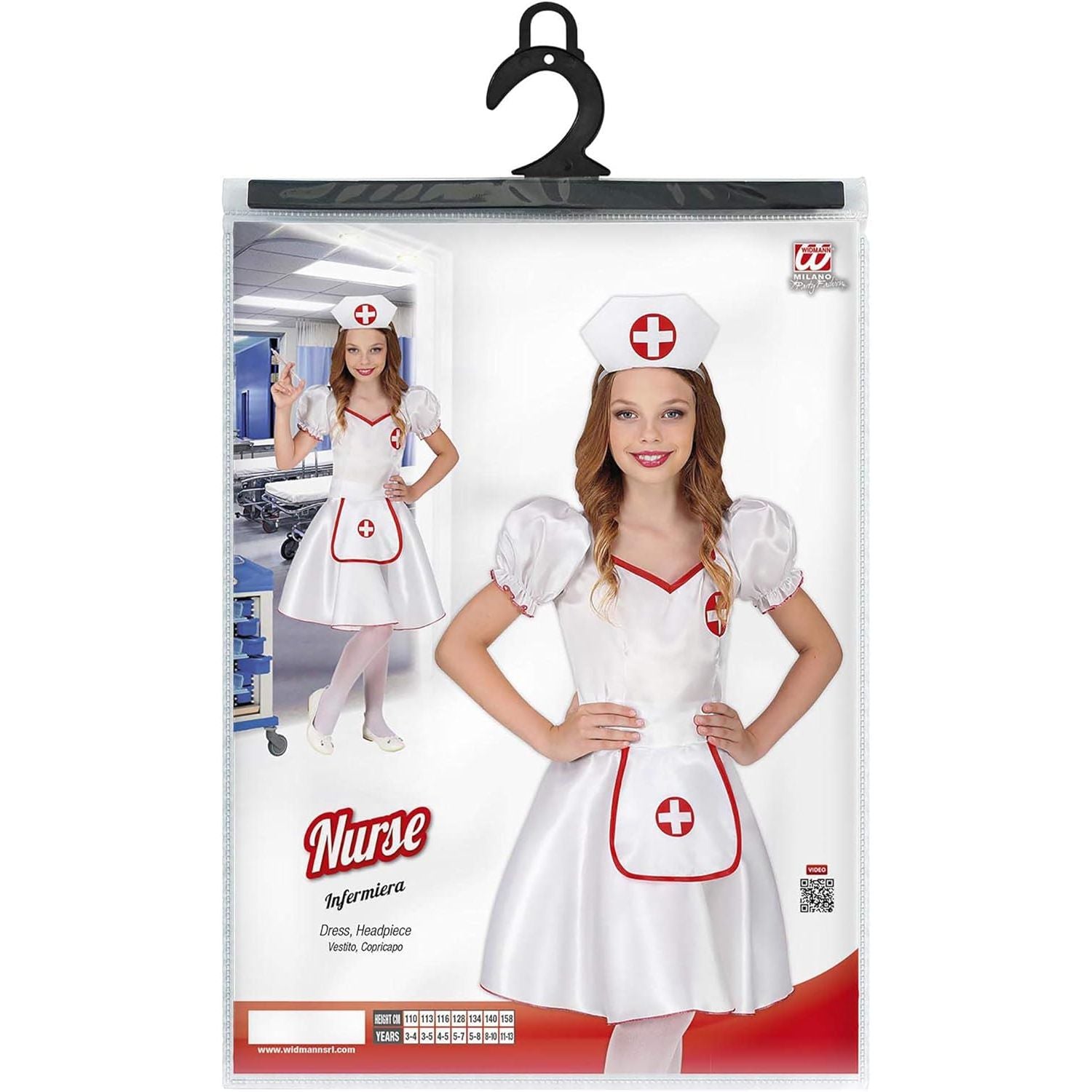 NEW W WIDMANN MILANO Party Fashion Kids Costume Nurse NEW W WIDMANN MILANO Party Fashion Kids Costume Nurse