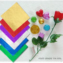 Foil Chocolate Candy Wrappers Colored Square 4"x4" - Pack of 100 Sheets