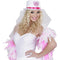 NEW W WIDMANN MILANO Party Fashion Bachelorette Party Hat with Bridal Veil - One Size Fits All