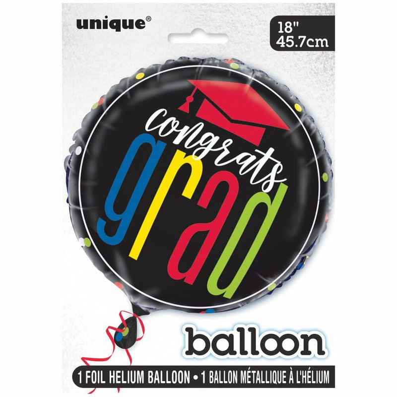 Unique Party Congrats Graduate Foil Helium Balloon 45.7cm