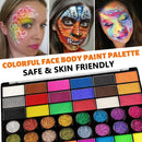VERÔNNI Water Based Face Paint & Watercolor Art -  42 Colors Palette