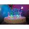 Unique Party Transparent Multi-Colored Lights & Flashes Happy Birthday Cake Topper 12x8cm