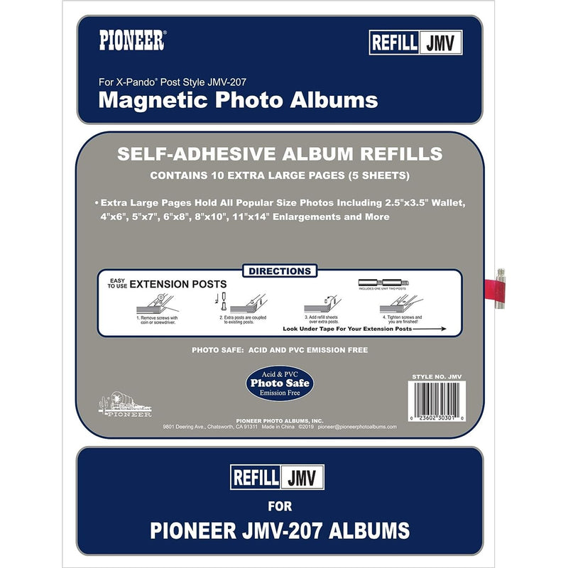 Pioneer Refill Pages JMV-207 Extra Large Magnetic Page X-Pando 42x31cm Photo Album - Pack of 5 Sheets