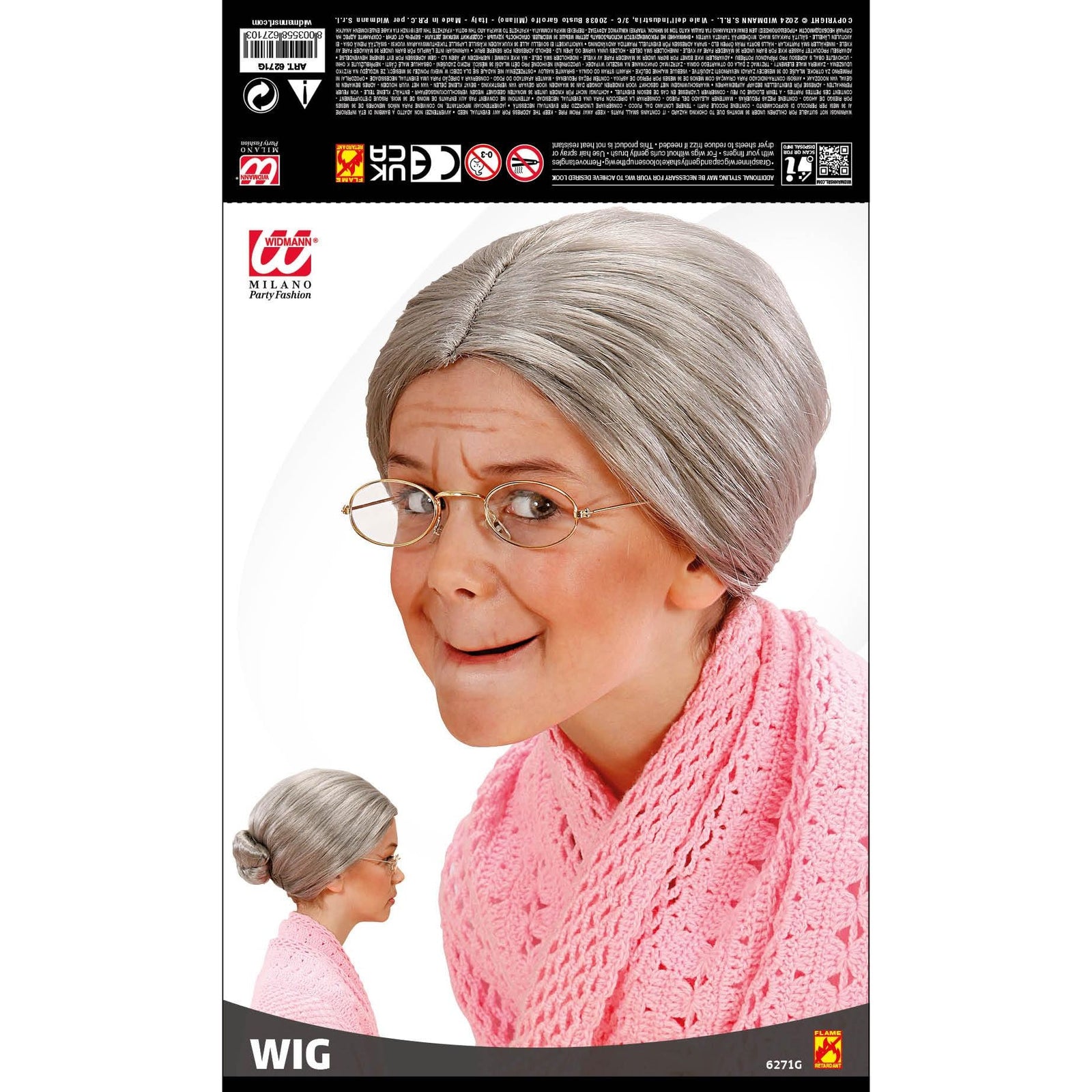 NEW W WIDMANN MILANO Party Fashion Grandma Wig NEW W WIDMANN MILANO Party Fashion Grandma Wig