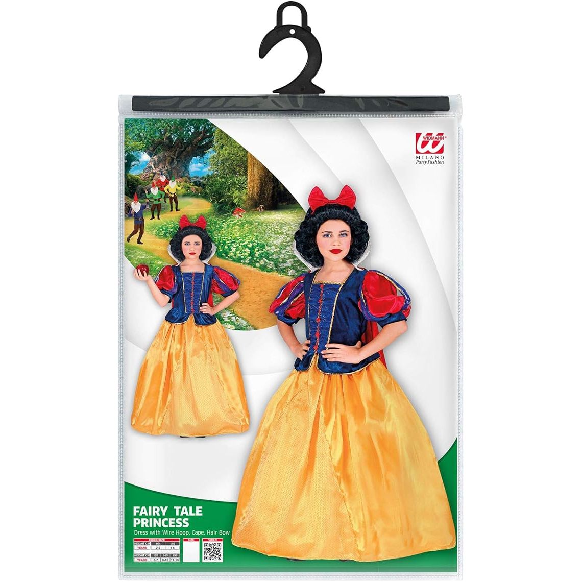 NEW W WIDMANN MILANO Party Fashion Kids Costume Snowhite Fairyland Princess NEW W WIDMANN MILANO Party Fashion Kids Costume Snowhite Fairyland Princess