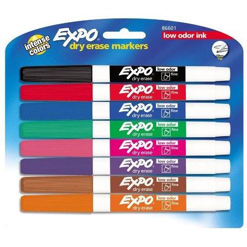 Expo White Board Markers Fine Tip - Set of 8