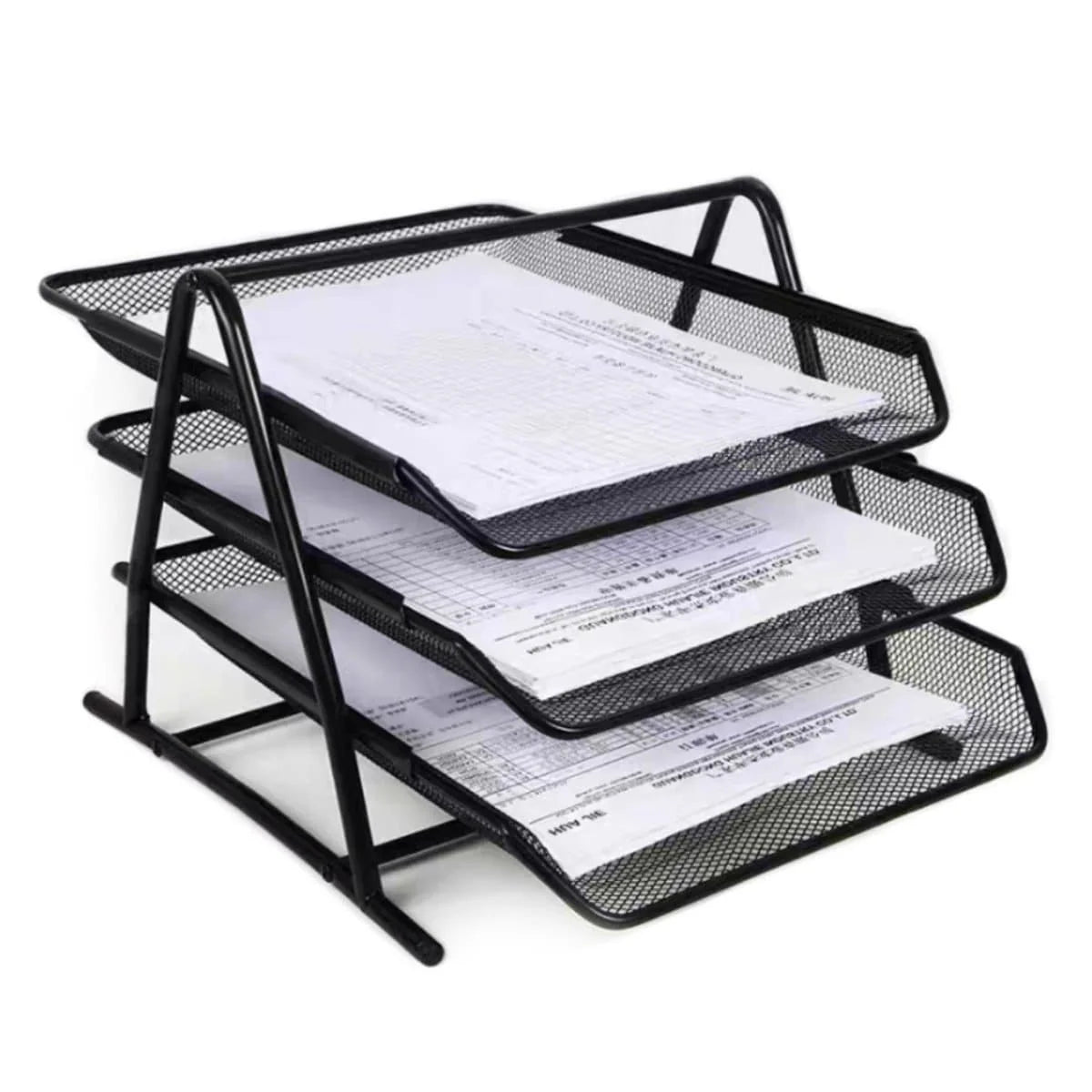 ILC Document Basket Tray Mesh Black - 3 Tiers ILC Document Basket Tray Mesh Black - 3 Tiers
