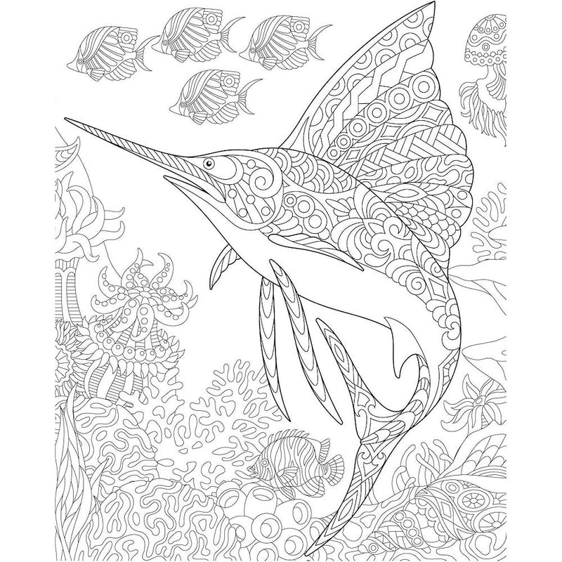Dreamland Publications Ocean Adult Coloring Book - 30 Sheets