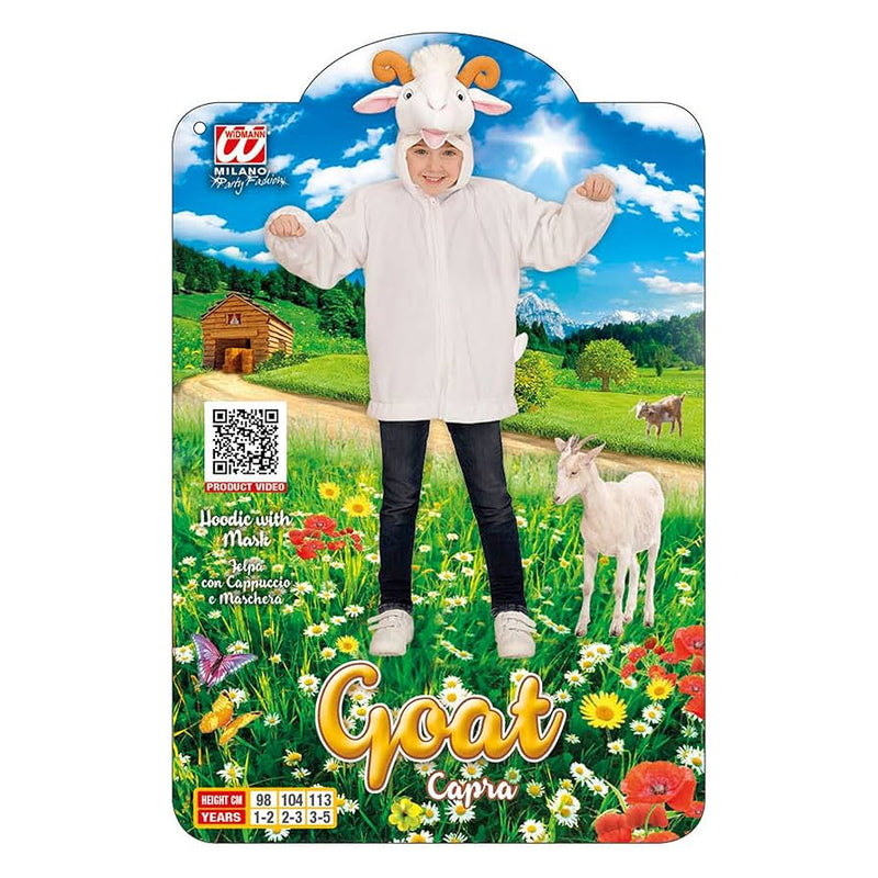 NEW W WIDMANN MILANO Party Fashion Kids Costume Goat Hoodie with Mask