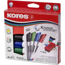 Kores Whiteboard Markers Set of 4 + Eraser