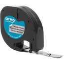 NEW Dymo LT Tape 12mm x 4 meters - Black on Metallic Plastic