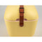 صندوق تبريد ايس بوكس بلاستيك ملون مع حزام جلد ٢٠ لتر بولاربوكس كلاسيك - اصفر / بني
