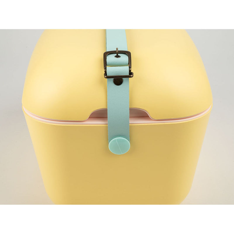 صندوق تبريد ايس بوكس بلاستيك ملون مع حزام جلد ٢٠ لتر بولاربوكس بوب - اصفر / اخضر