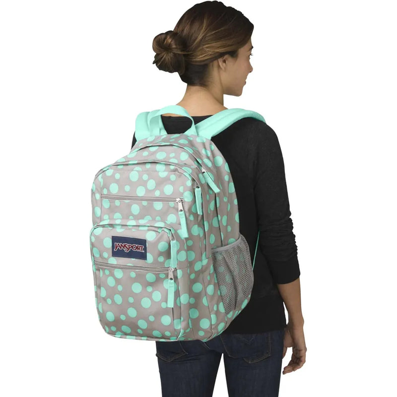 JanSport Backpack Big Student  Grey Rabbit Sylvia Dots 34L