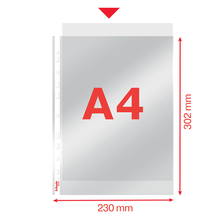 Esselte A4 Premium Heavy Duty Glass Clear U Shape File - A4