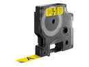 NEW Dymo D1 Tape 12mm x 7m Black on Colored Plastic