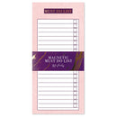 NEW IG Design Magnetic "Must Do List" Lined Notepad 80 Sheets Rose - Pack of 1