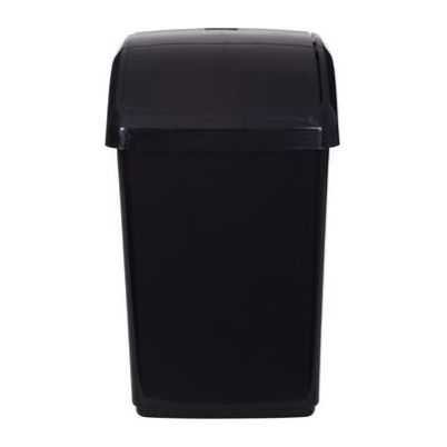 NEW Whitefurze 10L Small Swing Top Lid Waste Bin 23x21x38 cm Black