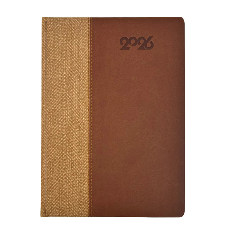 NEW Bassile 2026 Dual Tone Hard Cover Day to Page Diary Arabic/English - A5