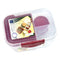 Micron Ware SUPER LOCK 3 Divider Bento Lunch Box Tupperware with Removable Tray, Sauce Cup & Lid 171x230x81mm