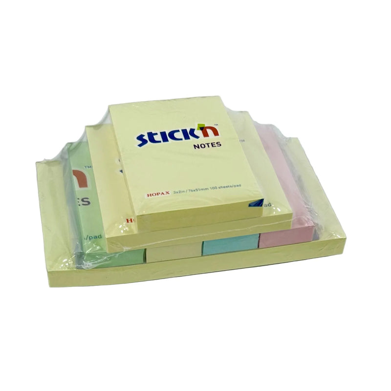 Special Offer Hopax Sticky Notes Yellow Assorted Sizes - Pack of 4