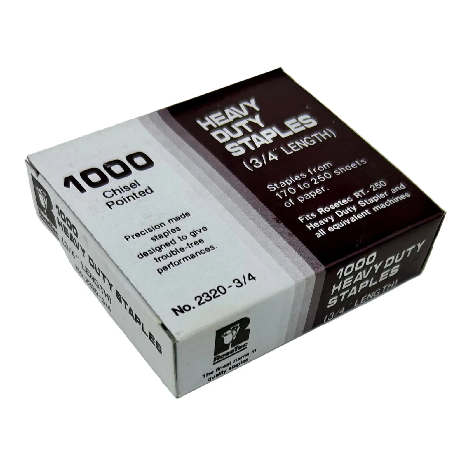 RoseTec Heavy Duty Staples 23/20 Box of 1000