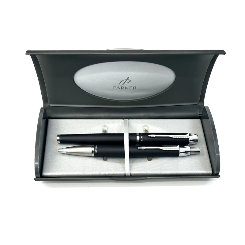 Parker IM Matt Black CT Roller Ball & Ballpoint Pen Set